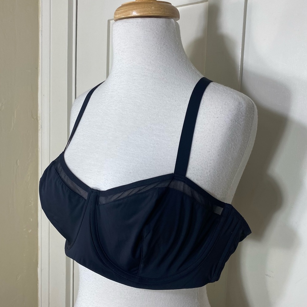 Parade Black Mesh Panel Convertible Underwire Bra 44C